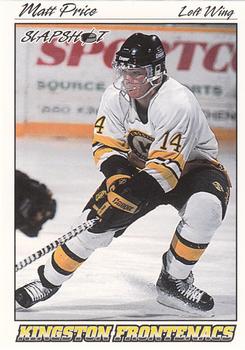 1995-96 Slapshot OHL #119 Matt Price Front