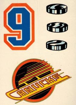 1985-86 Topps - Stickers #24 Vancouver Canucks Front