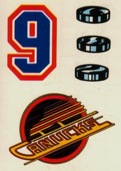 1985-86 Topps - Stickers #24 Vancouver Canucks Front