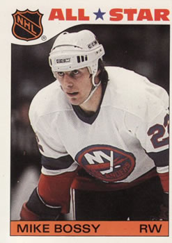 1985-86 Topps - Stickers #9 Mike Bossy Front