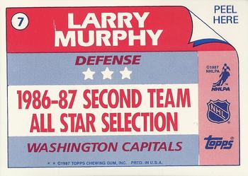 1987-88 Topps - Stickers #7 Larry Murphy Back