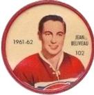 1961-62 Shirriff Coins #102 Jean Beliveau Front