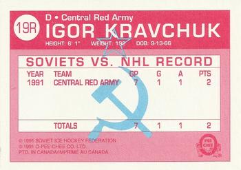 1991-92 O-Pee-Chee - Sharks & Russians Inserts #19R Igor Kravchuk Back