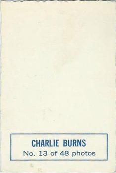 1970-71 O-Pee-Chee - Deckle Edge Photos #13 Charlie Burns Back