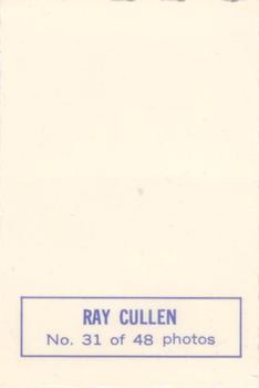 1970-71 O-Pee-Chee - Deckle Edge Photos #31 Ray Cullen Back