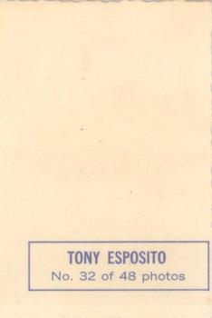 1970-71 O-Pee-Chee - Deckle Edge Photos #32 Tony Esposito Back