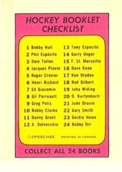 1971-72 O-Pee-Chee - Booklets #2 Phil Esposito Back