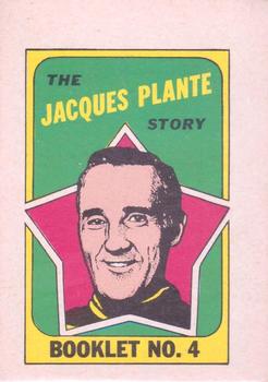 1971-72 O-Pee-Chee - Booklets #4 Jacques Plante Front