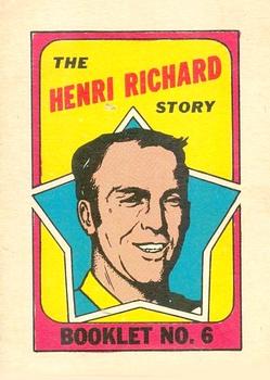 1971-72 O-Pee-Chee - Booklets #6 Henri Richard Front
