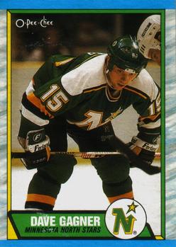 1989-90 O-Pee-Chee - Box Bottoms #N Dave Gagner Front