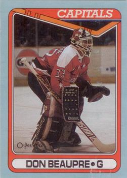 1990-91 O-Pee-Chee - Box Bottoms #O Don Beaupre Front