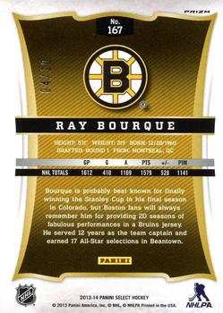 2013-14 Panini Select - Prizms Gold #167 Ray Bourque Back