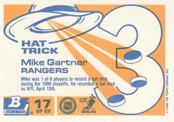 1990-91 Bowman - Hat Tricks #17 Mike Gartner Back