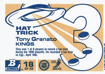 1990-91 Bowman - Hat Tricks #18 Tony Granato Back