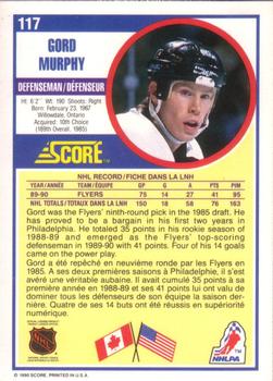 1990-91 Score Canadian #117 Gord Murphy Back