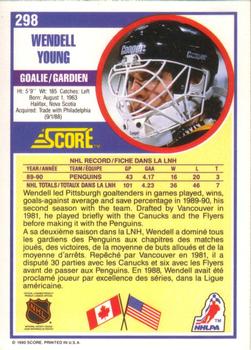 1990-91 Score Canadian #298 Wendell Young Back