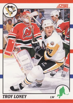 1990-91 Score Canadian #371 Troy Loney Front