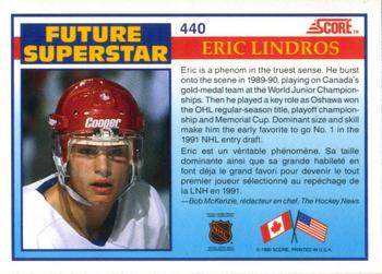 1990-91 Score Canadian #440 Eric Lindros Back