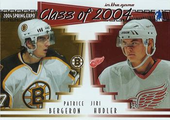 2003-04 In The Game Action - Spring Expo Class of 2004 #5 Patrice Bergeron / Jiri Hudler Front