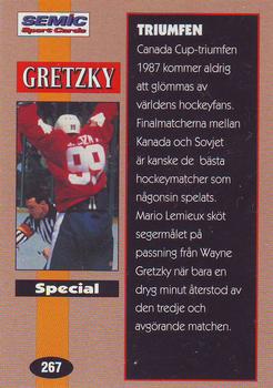 1995 Semic Globe VM (Swedish) #267 Wayne Gretzky Back