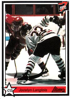 1990-91 7th Inning Sketch QMJHL #79 Jocelyn Langlois Front