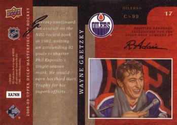 2008-09 Upper Deck Masterpieces #17 Wayne Gretzky Back