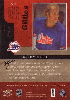2008-09 Upper Deck Masterpieces #27 Bobby Hull Back