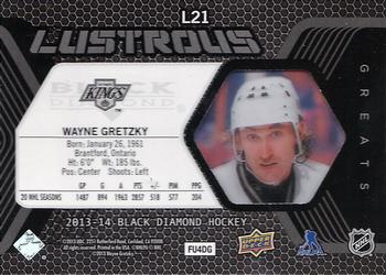 2013-14 Upper Deck Black Diamond - Lustrous #L21 Wayne Gretzky Back