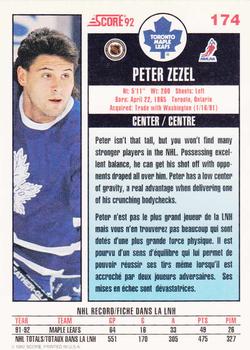 1992-93 Score Canadian #174 Peter Zezel Back