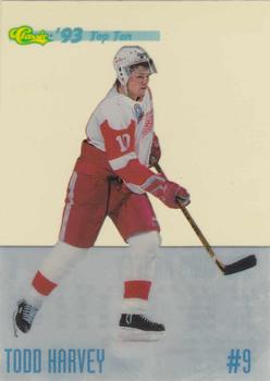 1993 Classic '93 Hockey Draft - Top Ten #DP9 Todd Harvey Front