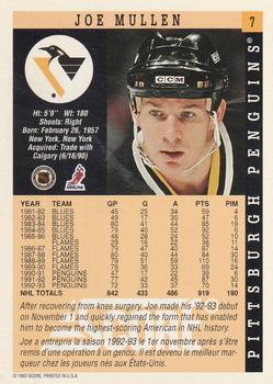1993-94 Score Canadian #7 Joe Mullen Back