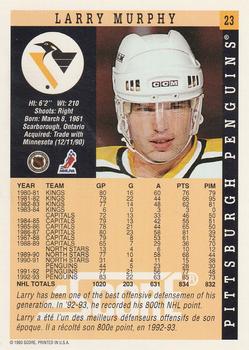 1993-94 Score Canadian #23 Larry Murphy Back