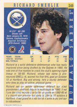 1993-94 Score Canadian #249 Richard Smehlik Back