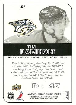 2008-09 Collector's Choice #237 Tim Ramholt Back