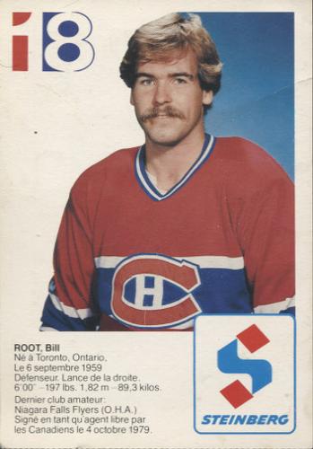 1982-83 Steinberg Montreal Canadiens #NNO Bill Root Back