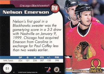 1998-99 Pacific Omega #51 Nelson Emerson Back