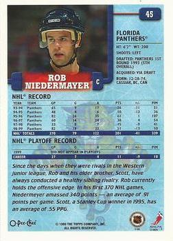 1999-00 O-Pee-Chee #45 Rob Niedermayer Back