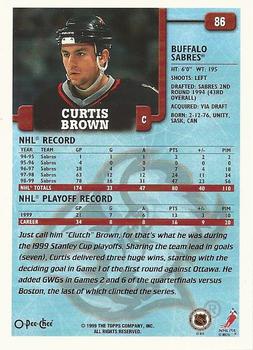 1999-00 O-Pee-Chee #86 Curtis Brown Back