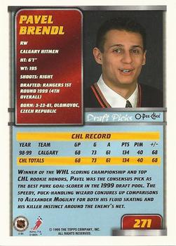 1999-00 O-Pee-Chee #271 Pavel Brendl Back