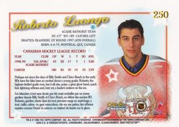 1999-00 O-Pee-Chee Chrome #250 Roberto Luongo Back
