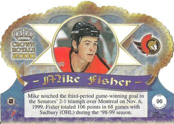 1999-00 Pacific Crown Royale #96 Mike Fisher Back