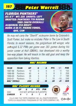 2001-02 O-Pee-Chee #167 Peter Worrell Back