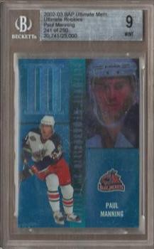 2002-03 Be a Player Ultimate Memorabilia #83 Paul Manning Front