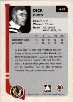 2004-05 In The Game Franchises Update #459 Dick Irvin Back