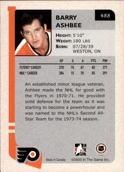 2004-05 In The Game Franchises Update #488 Barry Ashbee Back