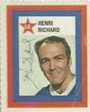 1970-71 Colgate Stamps #14 Henri Richard Front