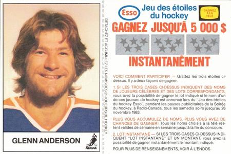 1983-84 Esso French #NNO Glenn Anderson Front