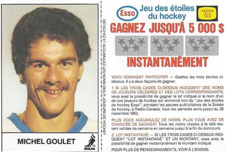 1983-84 Esso French #NNO Michel Goulet Front