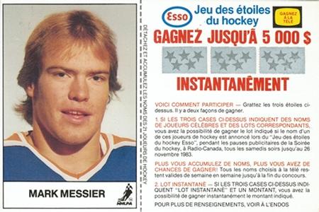 1983-84 Esso French #NNO Mark Messier Front
