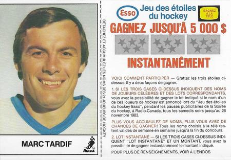 1983-84 Esso French #NNO Marc Tardif Front
